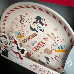 BRAND NEW Disney milk and cookies for Santa plate and milk cup set.